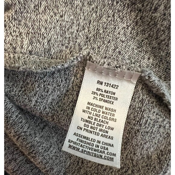 Spirit Sweater  Women's S  Gray Super Soft Oversized Lotus Pullover V-Neck Top - Picture 5 of 5